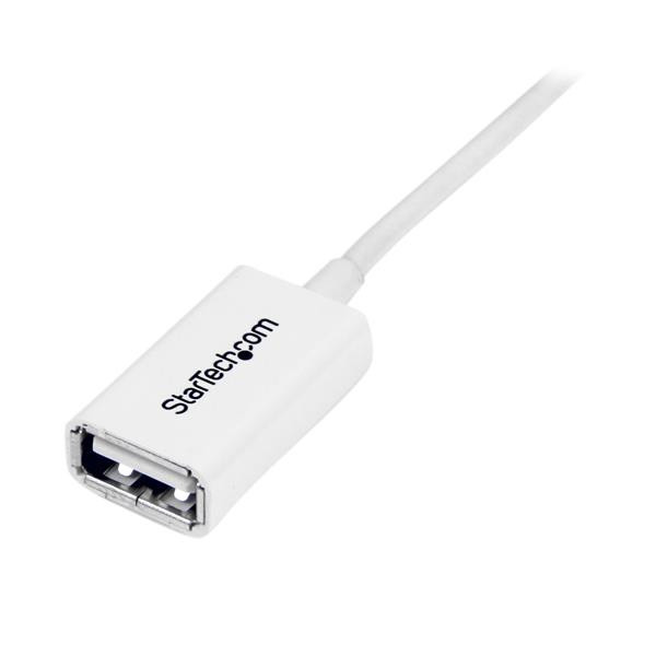 StarTech Cable USBEXTPAA3MW 3m USB2.0 Extension Cable A to A M F White Retail