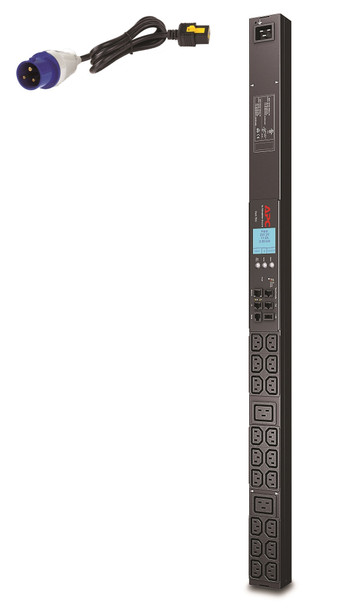 APC PDU AP8858EU3 Rack PDU 2G Metered ZeroU 16A 230V (18)C13 (2)C19 IEC309Cord