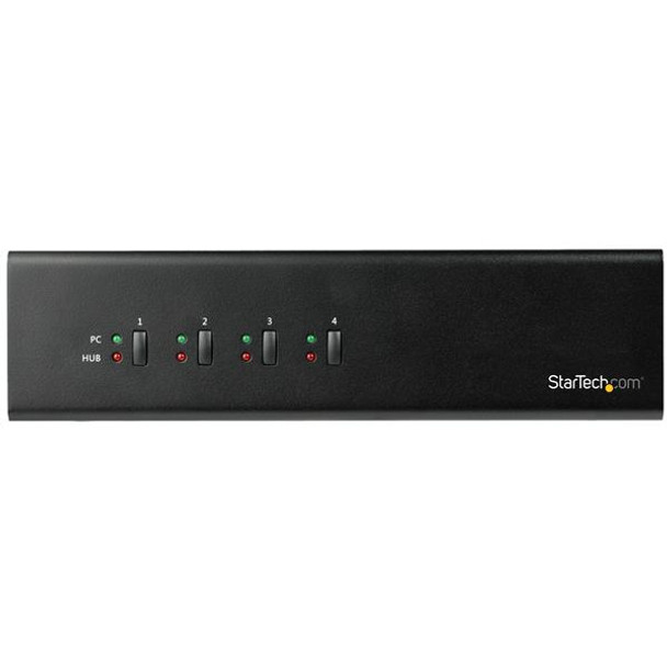 StarTech KVM SV431DD2DU3A 4-Port Dual-Monitor DVI KVM Switch with USB3.0 Hub