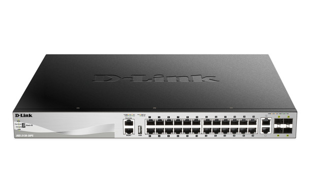D-Link NT DGS-3130-30PS DGS-3130 24PT Managed L3 Gigabit PoE SWT w 6x10GbE PT