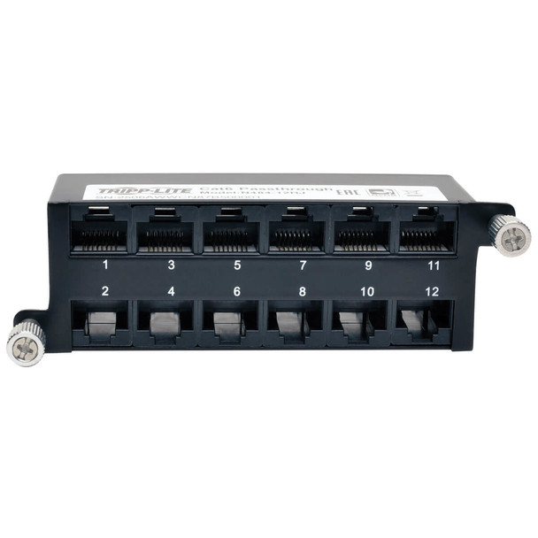 Tripp-Lite AC N484-12RJ Cat6a Pass Through Cassette x12 RJ45 Retail