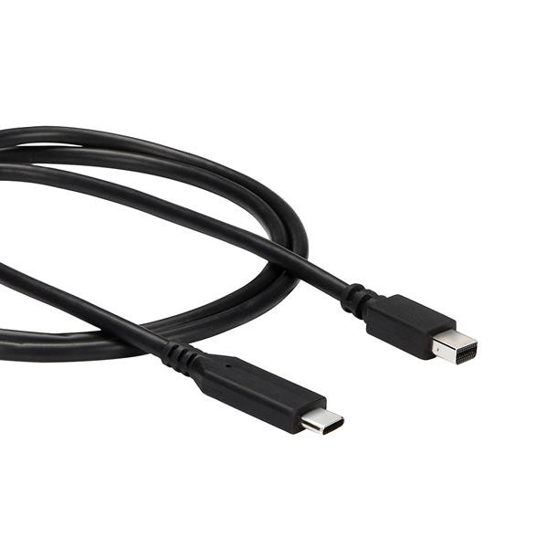 StarTech CB CDP2MDPMM1MB 3ft 4K 60Hz USB-C to Mini DisplayPort Cable Black RTL