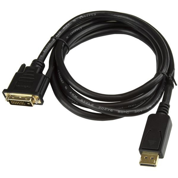 StarTech DP2DVI2MM6 6ft DisplayPort to DVI Cable M M Retail