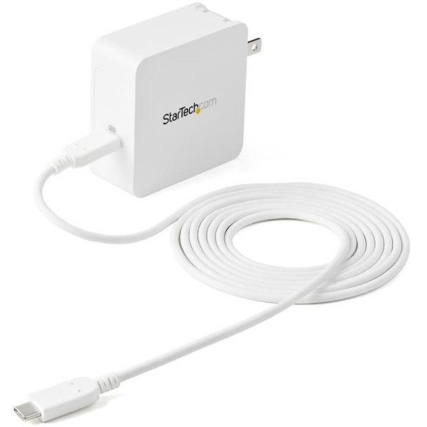 StarTech AC WCH1C 1PT USB-C Wall Charger with 60W of Power Delivery White