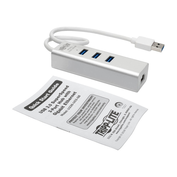 Tripp-Lite AC U336-U03-GB USB 3.0 SuperSpeed to Gigabit Ethernet NIC NT Adptr
