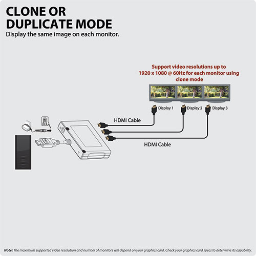 Tripp-Lite Accessory B156-003-HD-V2 DP 3-Port to HDMI MST Hub at 24 30Hz