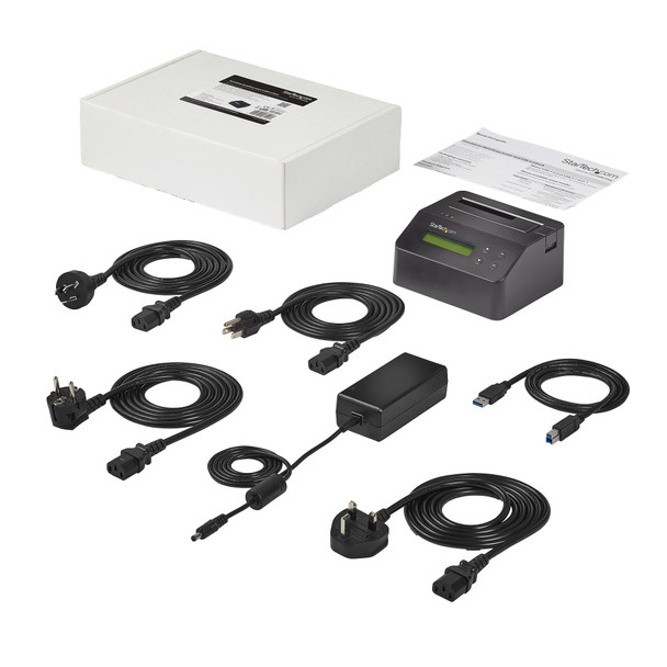 StarTech AC SDOCK1EU3P2 USB3.0 4Kn Standalone Drive Erase&Dock f 2.5 3.5 SATA