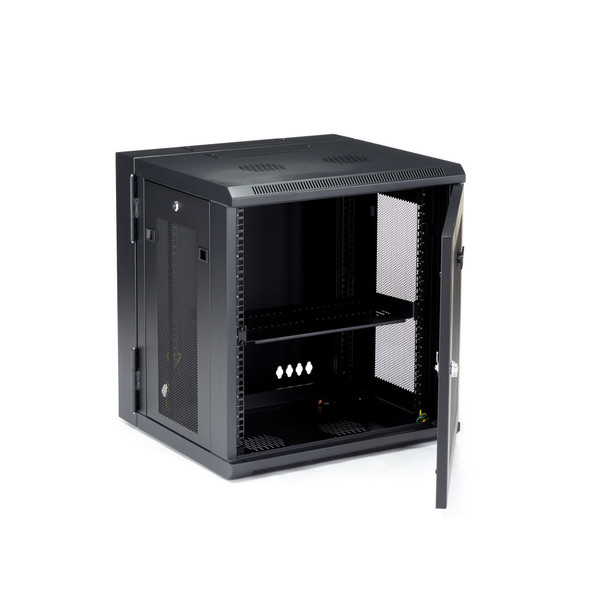 StarTech AC RK12WALHM 12U 17Deep Hinged Enclosure Wall-Mount SV Rack Cabinet
