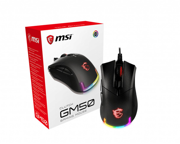 MSI MC Clutch GM50 Gaming Mouse PMW-3330 gaming sensor 6xButtons USB Optical