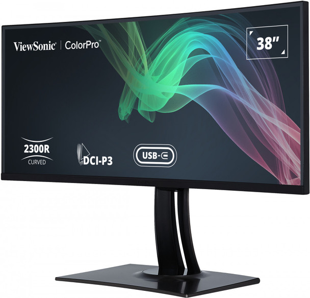 ViewSonic MN VP3881A 38 3840x1600 IPS Curved Ultra-Wide WQHD+ ColorPro USB-C