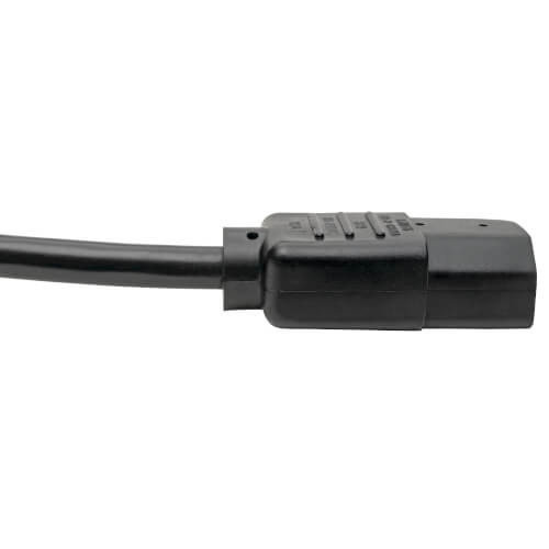Tripp-Lite CB P004-003 3ft PDU Power Cord C13 to C14 10A 250V 18AWG Black