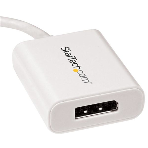 StarTech AC CDP2DPW USB-C to DisplayPort Adapter 4K 60Hz White Retail