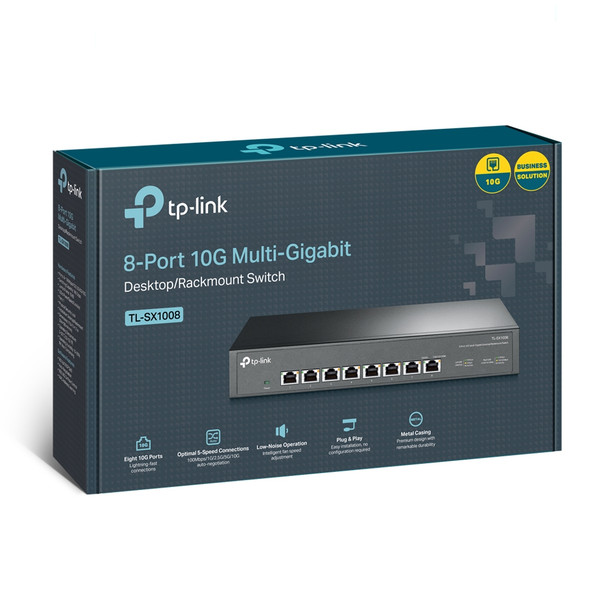TP-Link SWT TL-SX1008 8Port 10G Desktop Rackmount Switch Up to 160Gbps Retail