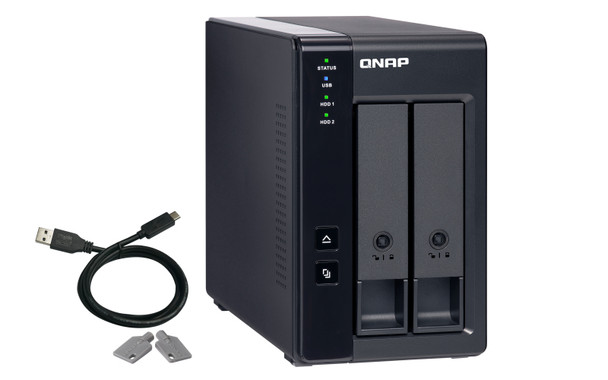 QNAP RD TR-002-US 2-bay 3.5 SATA HDD USB 3.1 Gen2 10Gbps type-C hardware RAID