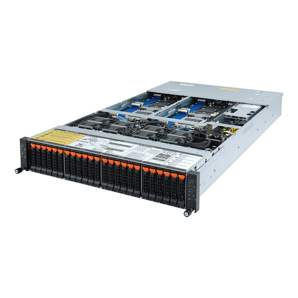 Gigabyte Server H262-Z62 2U 4Nodes AMD EPYC7002 6x2.5 24x2.5 NVMe HS Retail