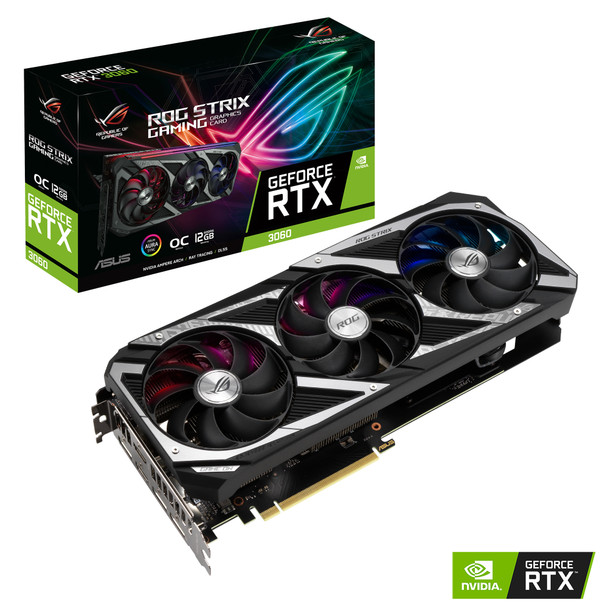 ASUS ROG -STRIX-RTX3060-O12G-V2-GAMING NVIDIA GeForce RTX 3060 12 GB GDDR6 ROG-STRIX-RTX3060-O12G-V2-GAMING 195553310390