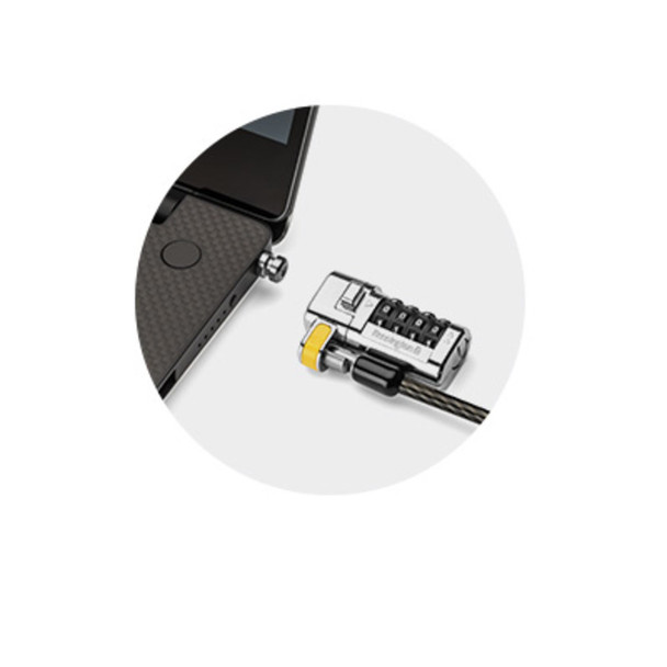 Kensington ClickSafe 3-in-1 Combination Laptop Lock – Master Coded 68106 085896681069