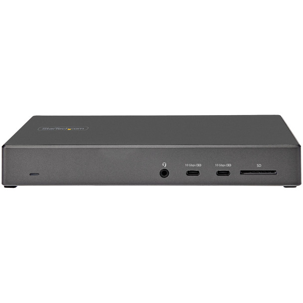 StarTech.com USB C Dock - Triple 4K Monitor USB Type-C Docking Station - 100W Power Delivery - DP 1.4 Alt Mode & DSC, 2x DisplayPort 1.4/HDMI 2.0 - 6xUSB (2x 10Gbps), SD - Windows/Chrome DK31C2DHSPD 065030891356