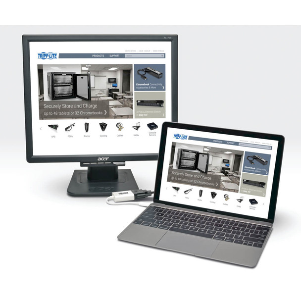 Tripp Lite U444-06N-DVI-AM USB-C to DVI Adapter with Alternate Mode - DP 1.2, White U444-06N-DVI-AM 037332189332