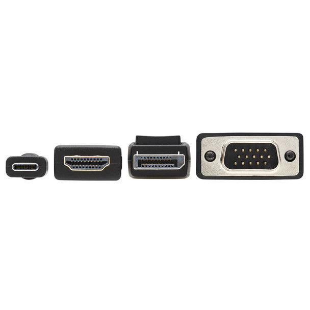 Tripp Lite B321-4X1-HDVC 4-Port Presentation Adapter, 4K 60 Hz (4:4:4) HDMI, DP, USB-C and 1080p VGA to HDMI, Built-In Cables B321-4X1-HDVC 037332262691