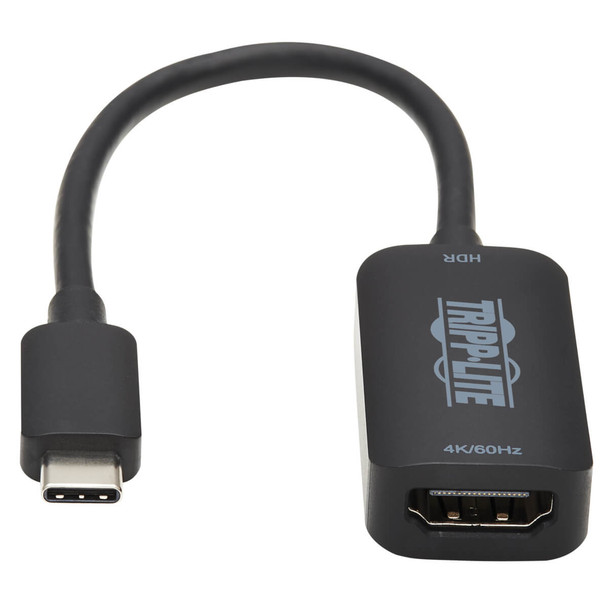 Tripp Lite U444-06N-HDR-B USB-C to HDMI Active Adapter Cable (M/F), 4K 60 Hz, HDR, 4:4:4, DP 1.2 Alt Mode, HDCP 2.2, Black, 6 in. (15.2 cm) U444-06N-HDR-B 037332253798