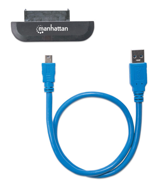 Manhattan USB-A to SATA 2.5" Adapter Cable, 42cm, Male to Male, 5 Gbps (USB 3.2 Gen1 aka USB 3.0), Supports 48-bit LBA, SuperSpeed USB, Three Year Warranty, Blister 130424 766623130424