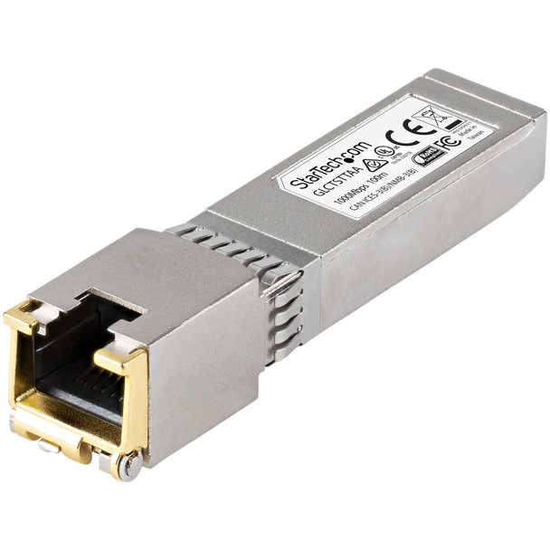 StarTech.com Cisco GLC-T Compatible SFP Module - 1000BASE-T - SFP to RJ45 Cat6/Cat5e - 1GE Gigabit Ethernet SFP - RJ-45 100m - Cisco Firepower, ASR920, IE2000 GLCTSTTAA 065030867931