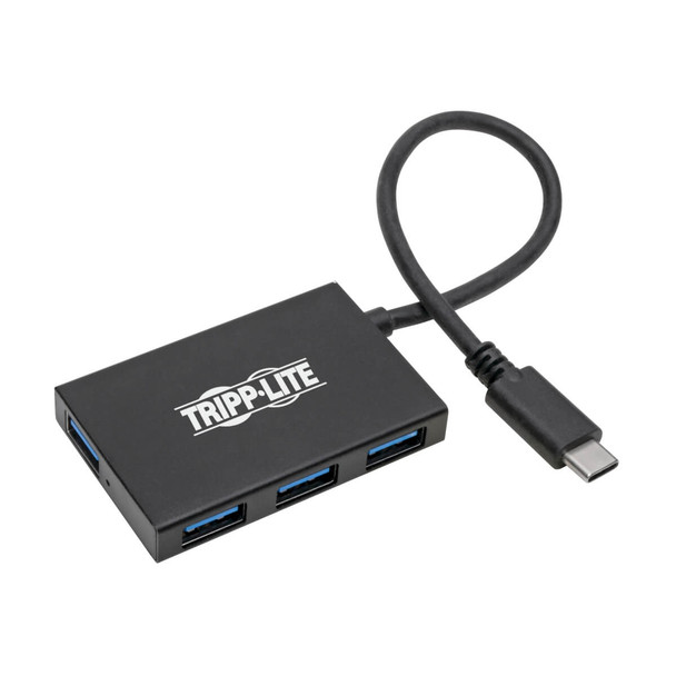 Tripp Lite U460-004-4A-AL 4-Port USB-C Hub, USB-C to 4x USB-A Ports, USB 3.0, Black U460-004-4A-AL 037332214010