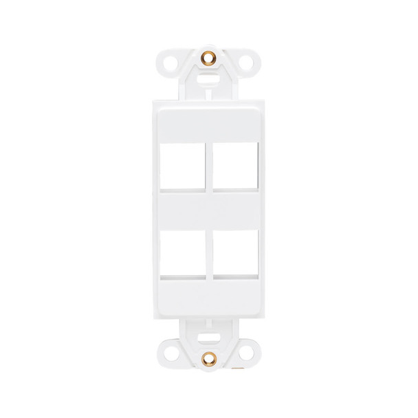 Tripp Lite N042D-004V-WH Center Plate Insert, Decora Style - Vertical, 4 Ports N042D-004V-WH 037332249722