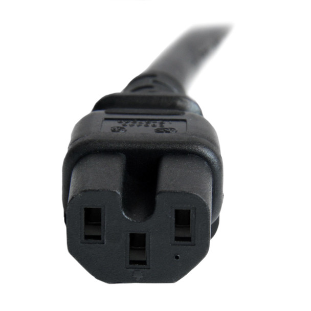 StarTech.com 6ft (1.8m) Heavy Duty Extension Cord, IEC 320 C14 to IEC 320 C15 Black Extension Cord, 15A 125V, 14AWG, Heavy Gauge Power Extension Cable, IEC 320 C14 to IEC 320 C15 AC Power Cord - UL Listed PXTC14C156 065030849524