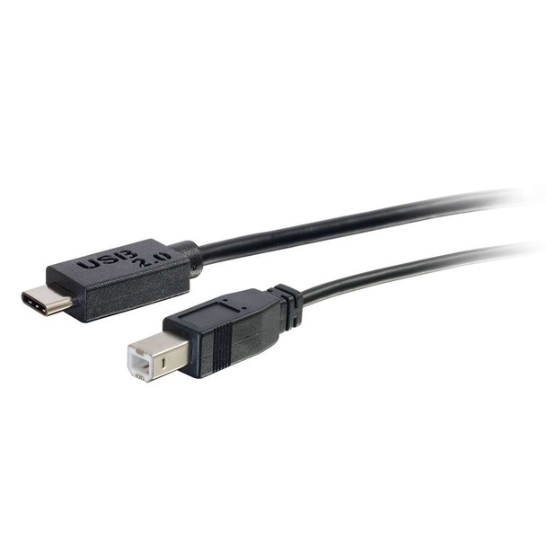 C2G 12ft, USB 2.0 Type C, USB B USB cable 3.6576 m USB C Black 28861 757120288619