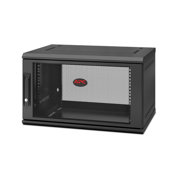 APC NetShelter WX 6U Single Hinged Wall-mount Enclosure 400mm Deep Wall mounted rack Black AR106SH4 731304402671