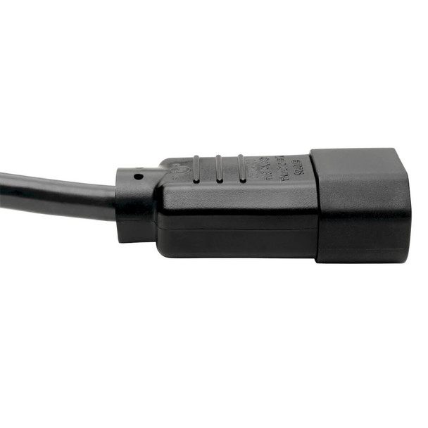 Tripp Lite Standard Computer Power Extension Cord Lead Cable, 10A, 18AWG (IEC-320-C14 to IEC-320-C13) 0.61 m (2-ft.) P004-002 037332176813
