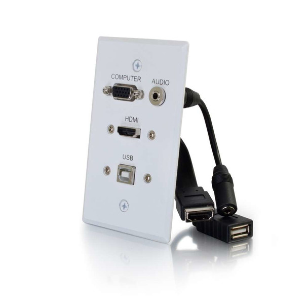 C2G 39706 cable gender changer HDMI, VGA, 3.5mm, USB White 39706 757120397069