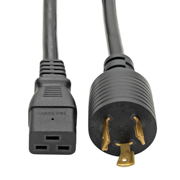 Tripp Lite Heavy-Duty Power Extension Cord for PDU and UPS, 20A, 12AWG (IEC-320-C19 to NEMA L6-20P), 10-ft. P040-010 037332140951
