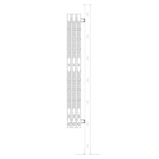 Tripp Lite SRPDU2PBRKT Vertical PDU Mounting Bracket Accessory Kit for 2-Post and 4-Post Open Frame Racks SRPDU2PBRKT 037332190703