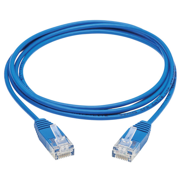 Tripp Lite N200-UR05-BL Cat6 Gigabit Molded Ultra-Slim UTP Ethernet Cable (RJ45 M/M), Blue, 5 ft. (1.52 m) N200-UR05-BL 037332256935