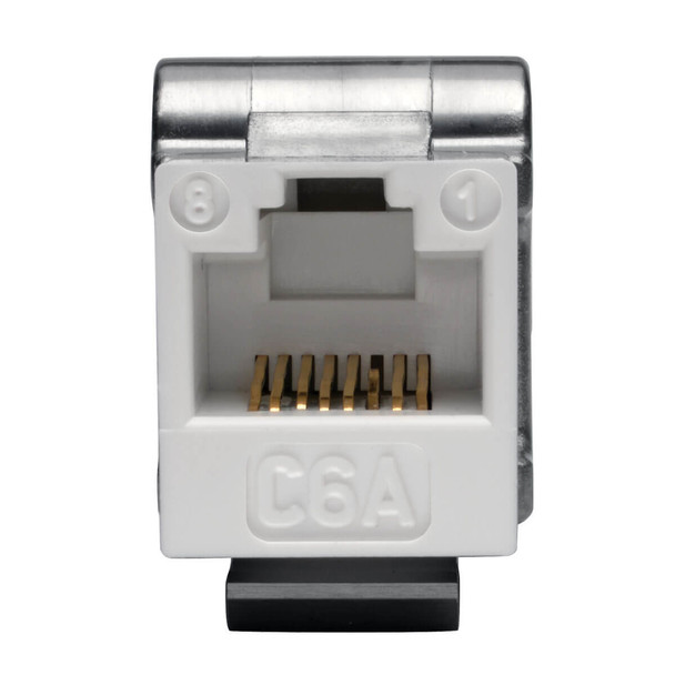 Tripp Lite N238-001-WH-6A Cat6a 110-Style Punchdown RJ45 Keystone Jack, White, TAA N238-001-WH-6A 037332204219