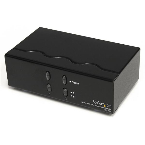 StarTech.com 2x2 VGA Matrix Video Switch Splitter with Audio ST222MXA 065030841825