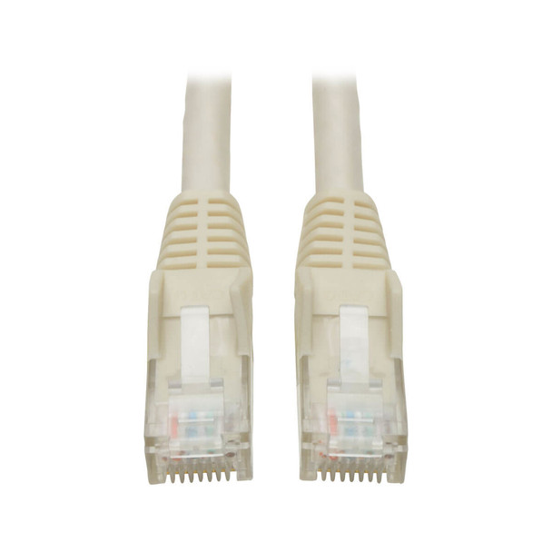 Tripp Lite N201-010-WH Cat6 Gigabit Snagless Molded (UTP) Ethernet Cable (RJ45 M/M), White, 10 ft. (3.05 m) N201-010-WH 037332145321