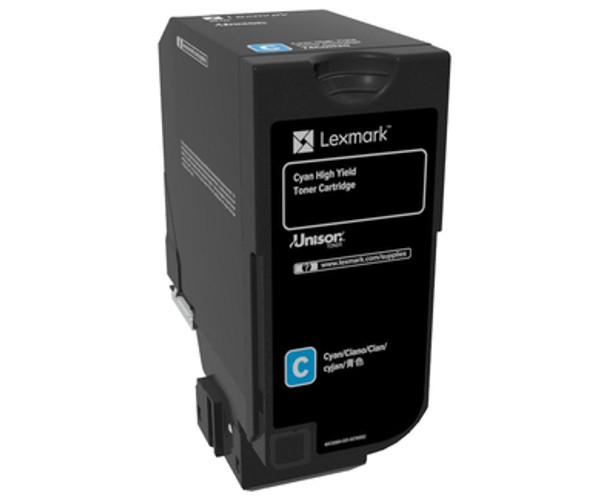Lexmark CS725 toner cartridge 1 pc(s) Original Cyan 74C0H20 734646609913