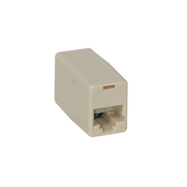 C2G RJ12 6-pin Modular Inline Coupler Straight-Through wire connector Beige 01927 757120019275