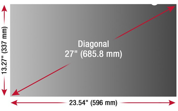 Viewsonic VSPF2700 display privacy filters Frameless display privacy filter 68.6 cm (27") VSPF2700 766907793819