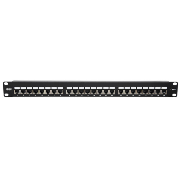 Tripp Lite N252-024-SH-K Cat5e/Cat6 24-Port Patch Panel - Shielded, Krone IDC, 568B, RJ45 Ethernet, 1U, TAA N252-024-SH-K 037332236166
