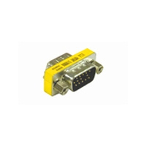 C2G HD15 VGA Male/Male Mini Gender Changer VGA (D-Sub) Yellow 20686 757120206866