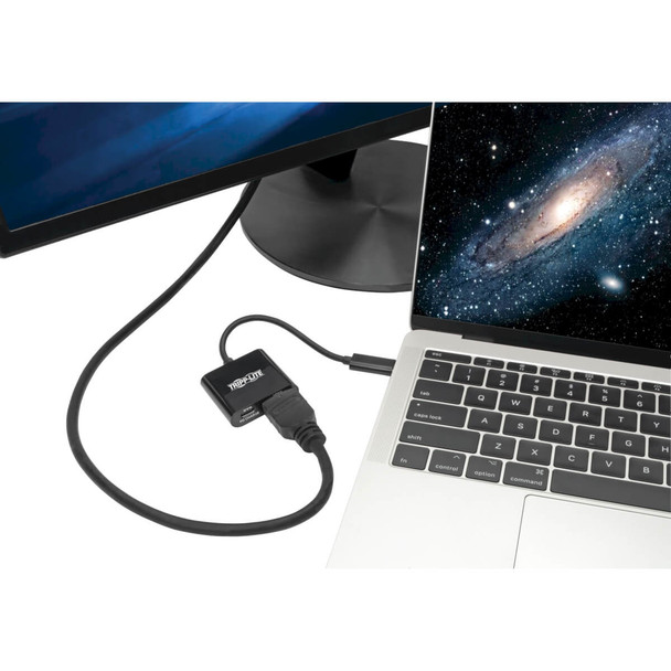 Tripp Lite U444-06N-H4B-C USB-C to HDMI Adapter with PD Charging, HDCP, Black U444-06N-H4B-C 037332210685