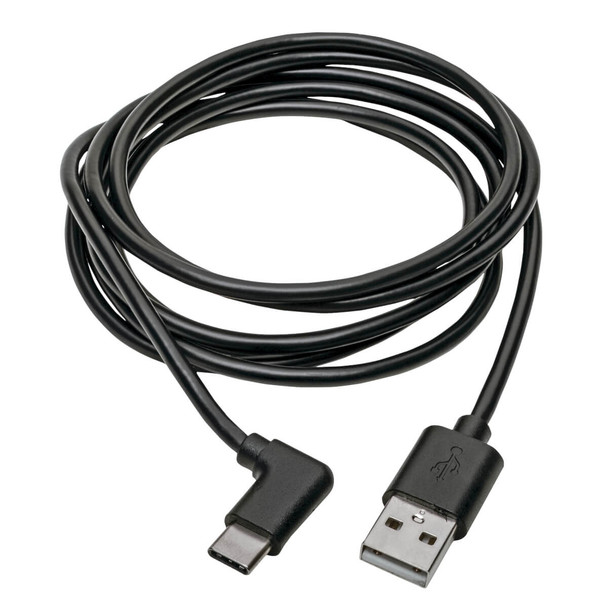 Tripp Lite U038-006-CRA USB-A to USB-C cable, Right-Angle USB-C, USB 2.0, Thunderbolt 3 Compatible, (M/M), 6 ft. (1.83 m) U038-006-CRA 037332214126