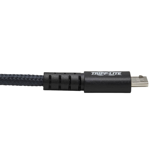 Tripp Lite Heavy-Duty USB-A to USB Micro-B Cable - M/M, USB 2.0, UHMWPE and Aramid Fibers, Grey, 0.9 m U050-003-GY-MAX 037332238948