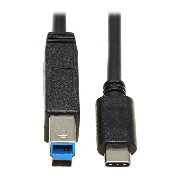 Tripp Lite U422-20N-G2 USB-C to USB Type-B Cable (M/M) - USB 3.1, Gen 2 (10 Gbps), Thunderbolt 3 Compatible, 20-in. (50.8 cm) U422-20N-G2 037332243416