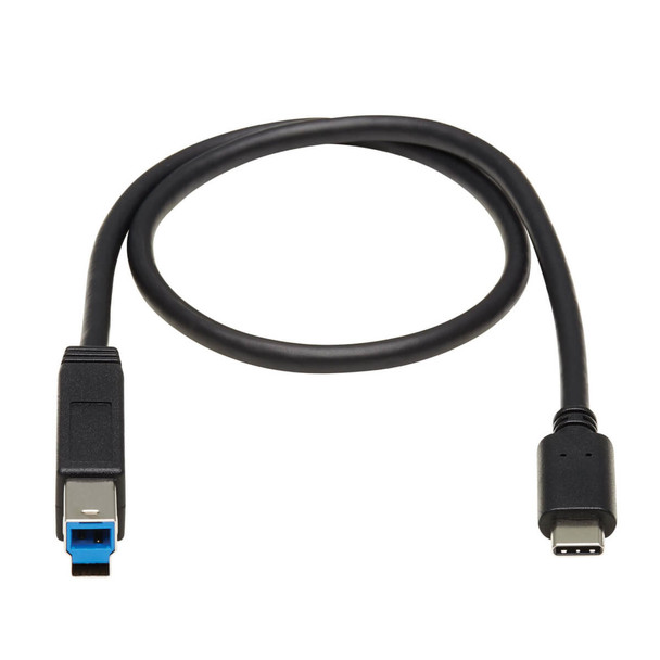 Tripp Lite U422-20N-G2 USB-C to USB Type-B Cable (M/M) - USB 3.1, Gen 2 (10 Gbps), Thunderbolt 3 Compatible, 20-in. (50.8 cm) U422-20N-G2 037332243416